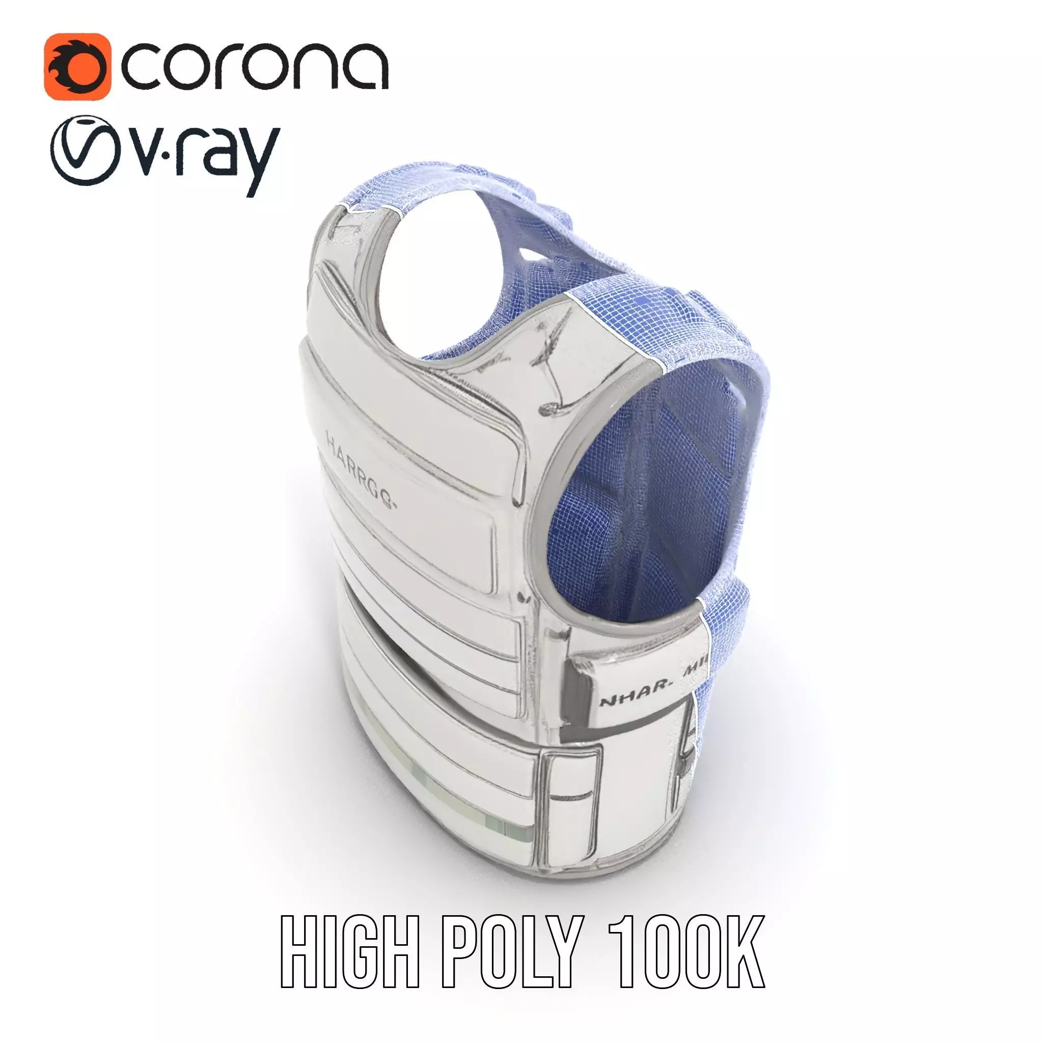 Futuristic Tactical Vest Model Pack Low-poly 3D model_34