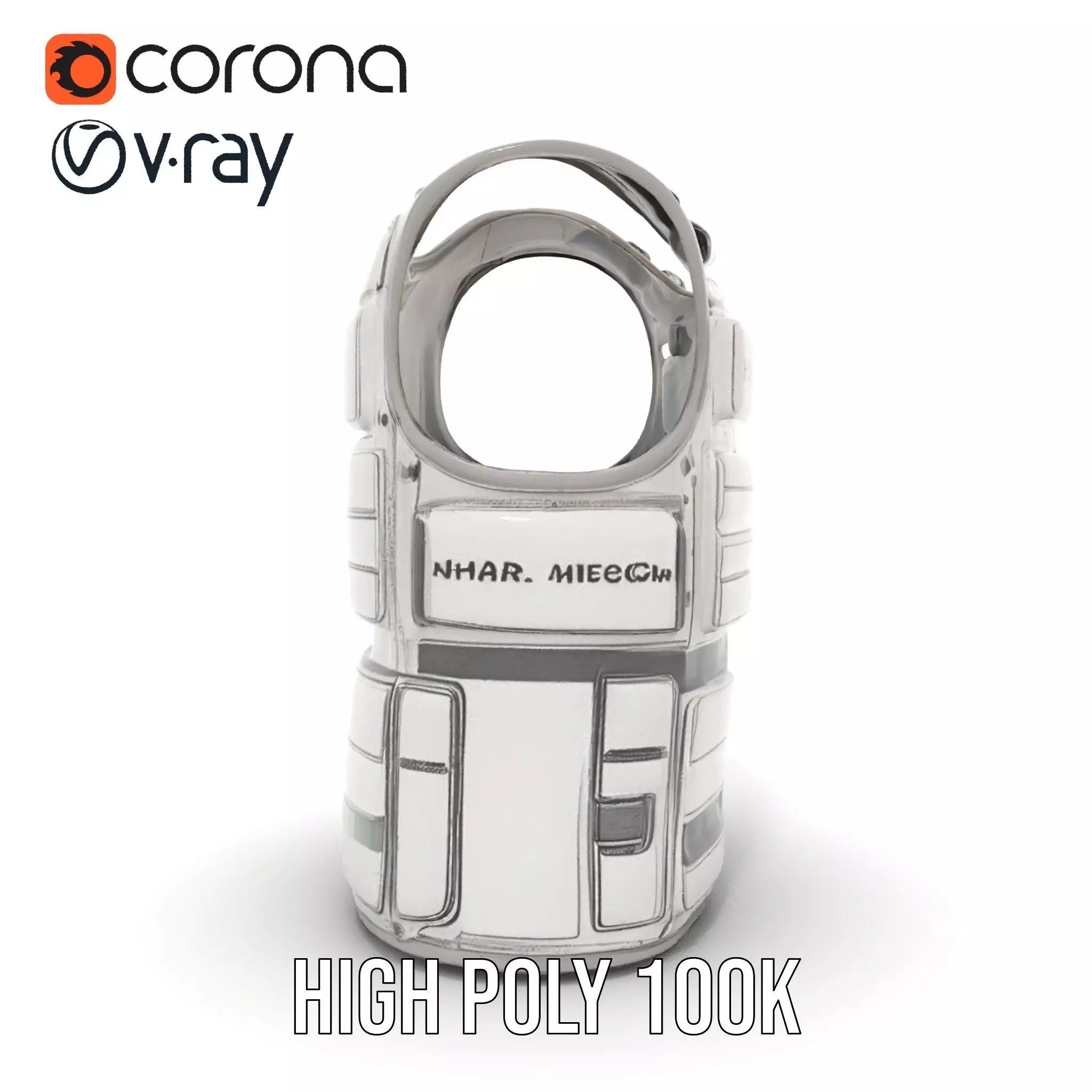 Futuristic Tactical Vest Model Pack Low-poly 3D model_28