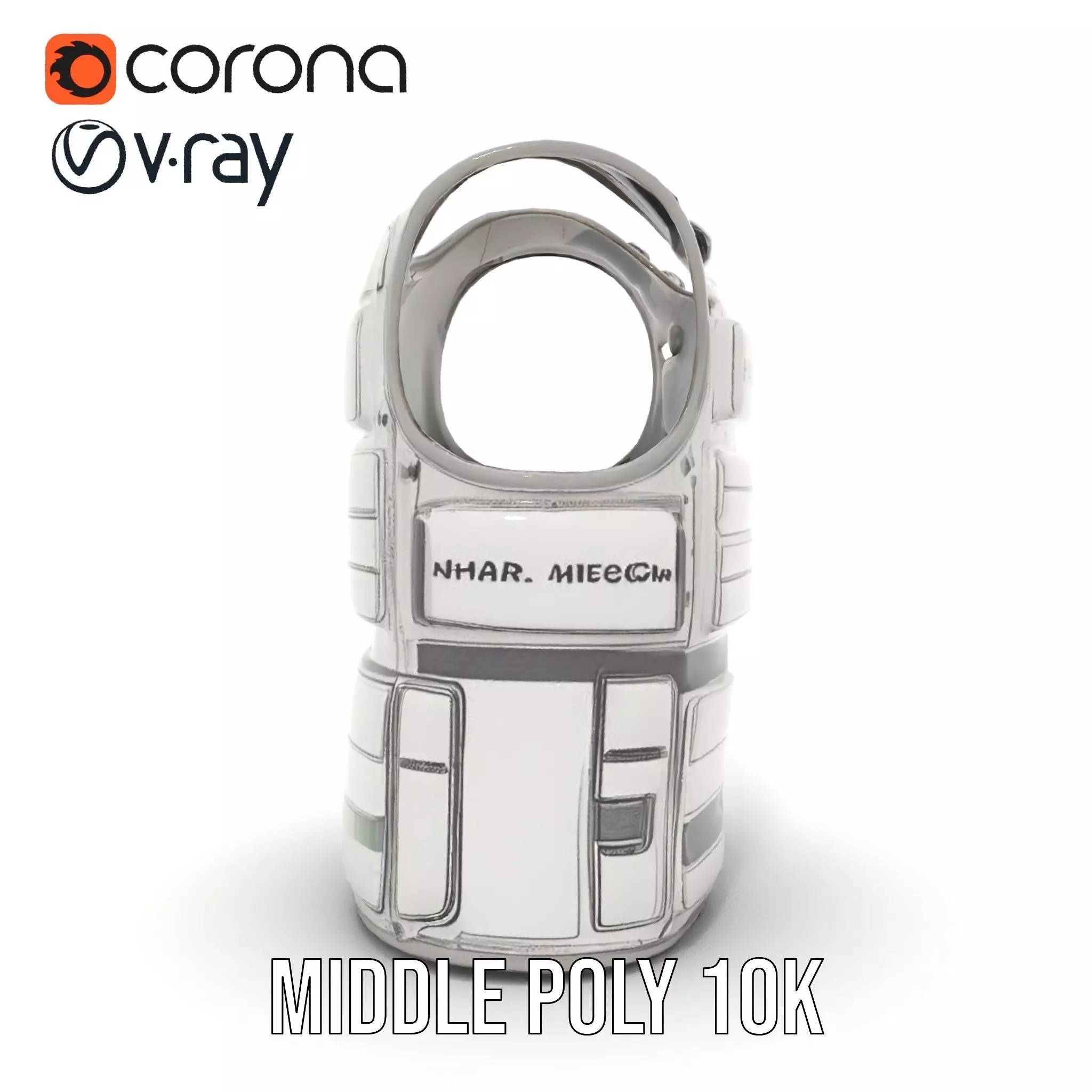 Futuristic Tactical Vest Model Pack Low-poly 3D model_18