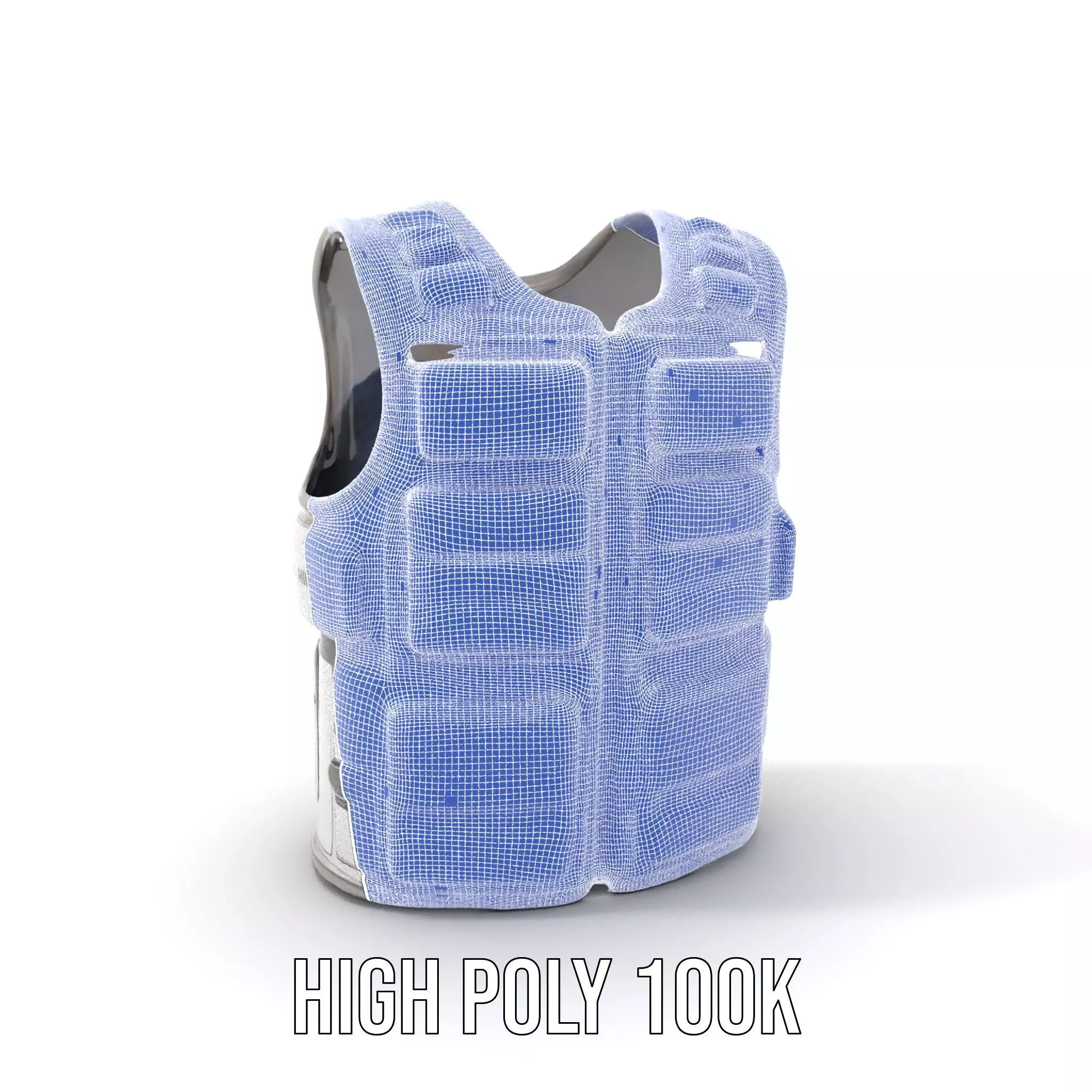 Futuristic Tactical Vest Model Pack Low-poly 3D model_4