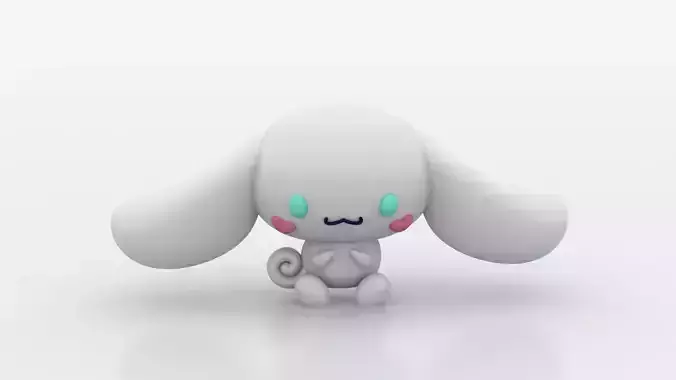 Kawaii bunny toy  3D printable model   3D print model