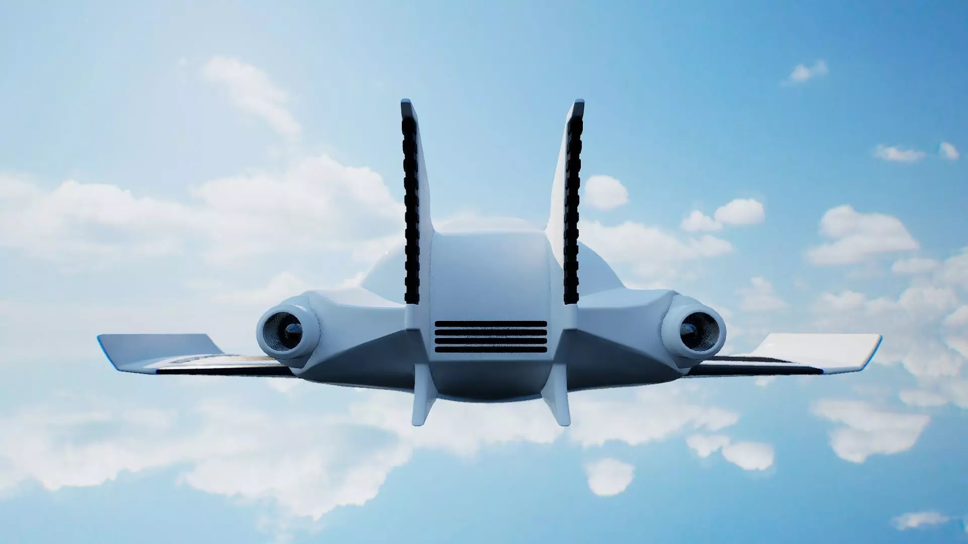 Futuristic Car Consept High Quality Rigged 3D Low-poly 3D model_10