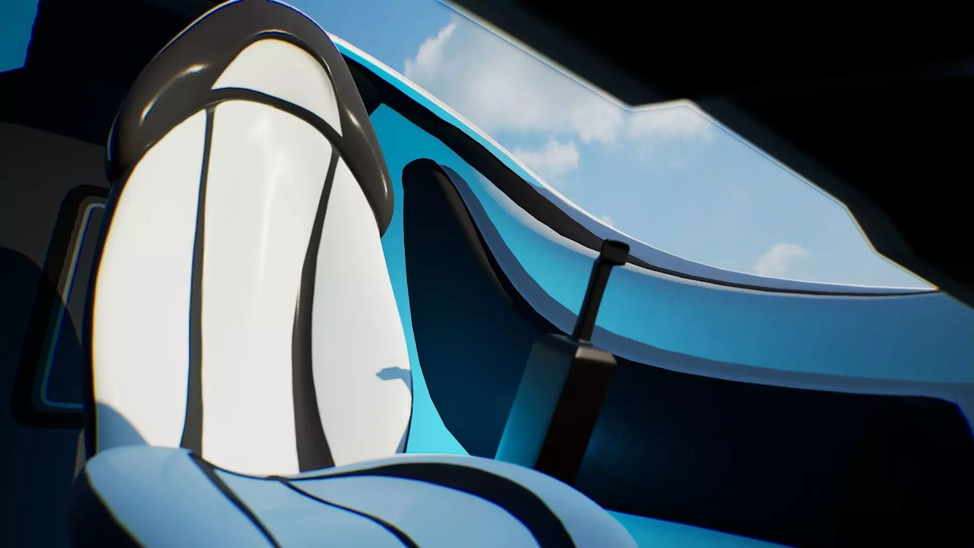 Futuristic Car Consept High Quality Rigged 3D Low-poly 3D model_6