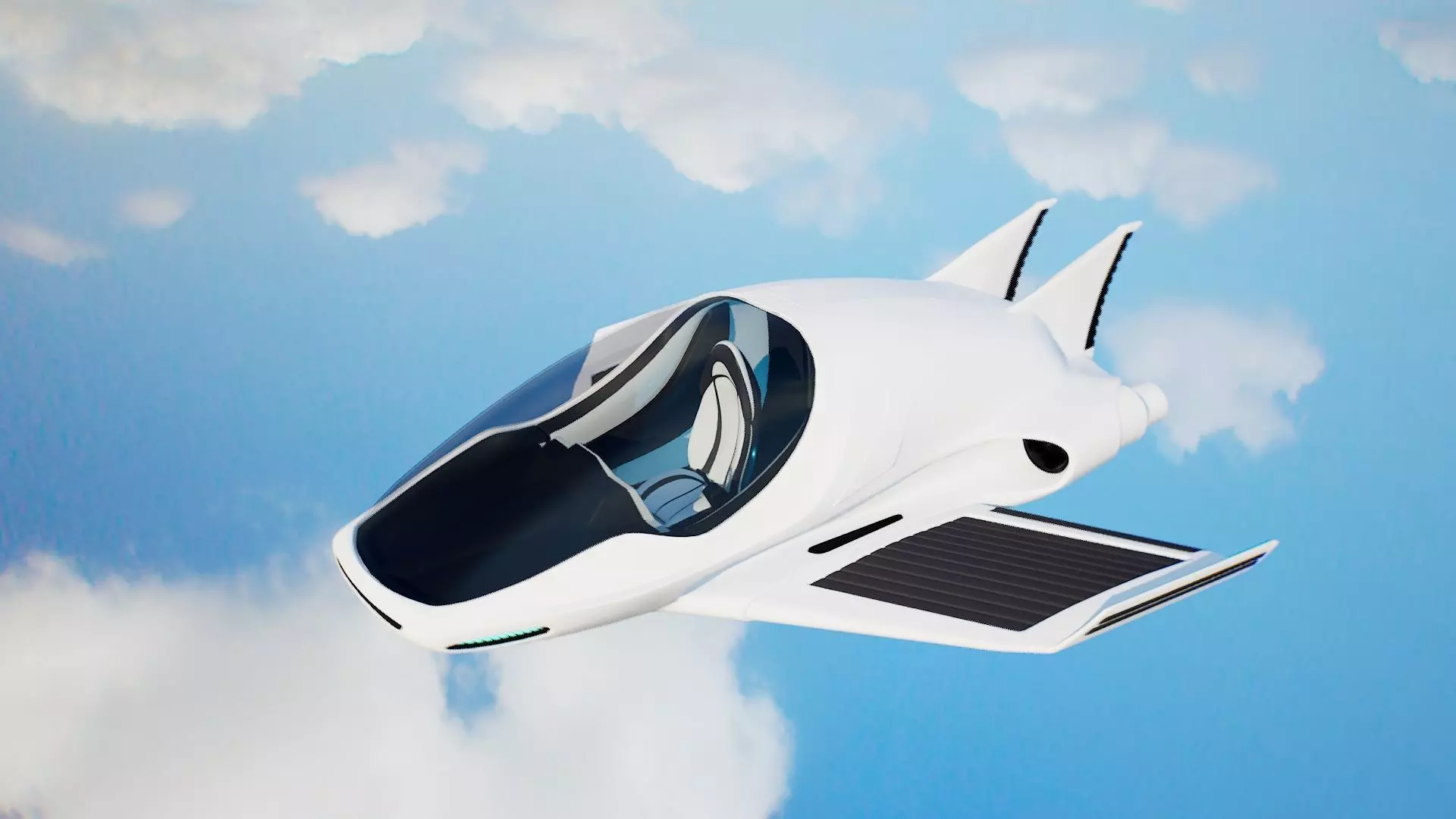 Futuristic Car Consept High Quality Rigged 3D Low-poly 3D model_13