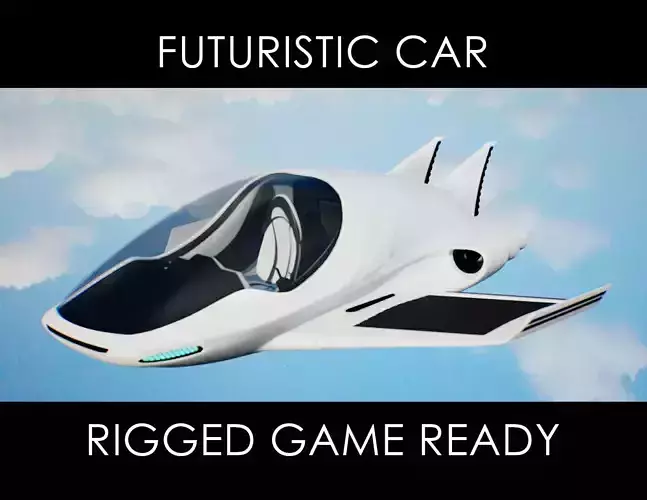 Futuristic Car Consept High Quality Rigged 3D Low-poly 3D model Futuristic Car Consept High Quality Rigged 3D Low-poly 3D model