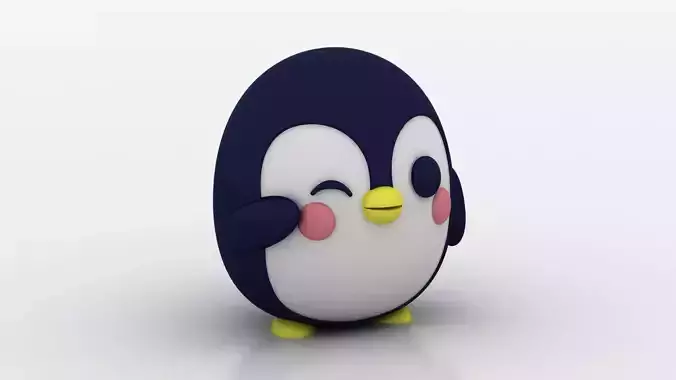Cute penguin toy  3D printable  model   3D print model
