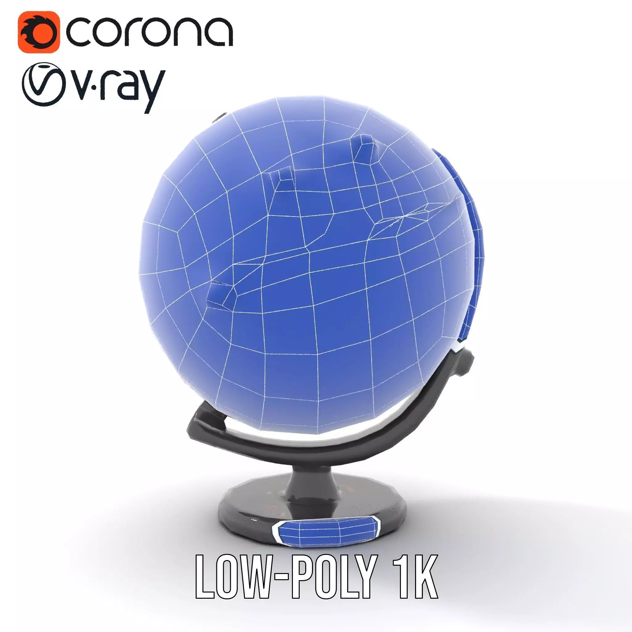 Astronomical Globe Model Pack with Detailed Star Map Low-poly 3D model_30