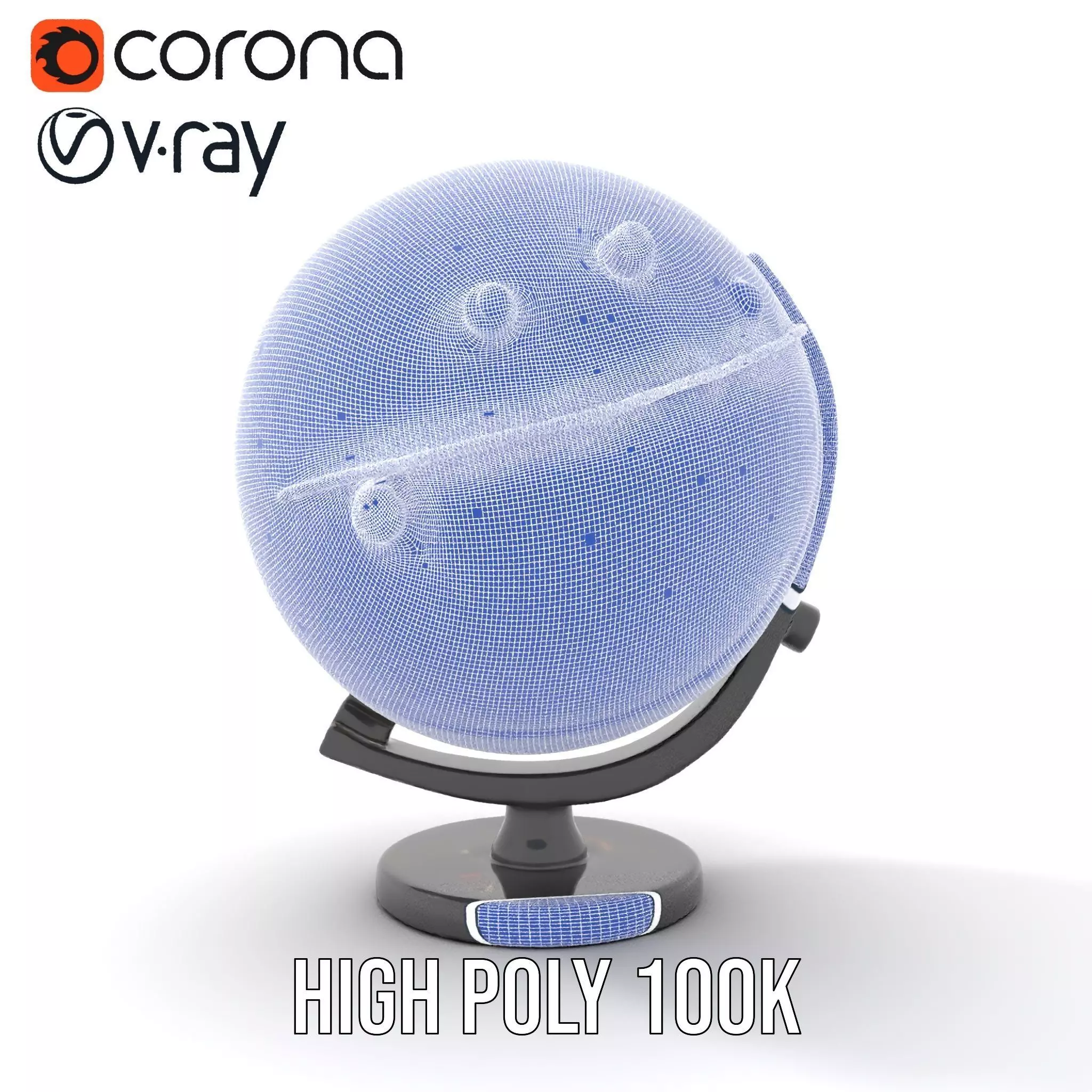 Astronomical Globe Model Pack with Detailed Star Map Low-poly 3D model_33