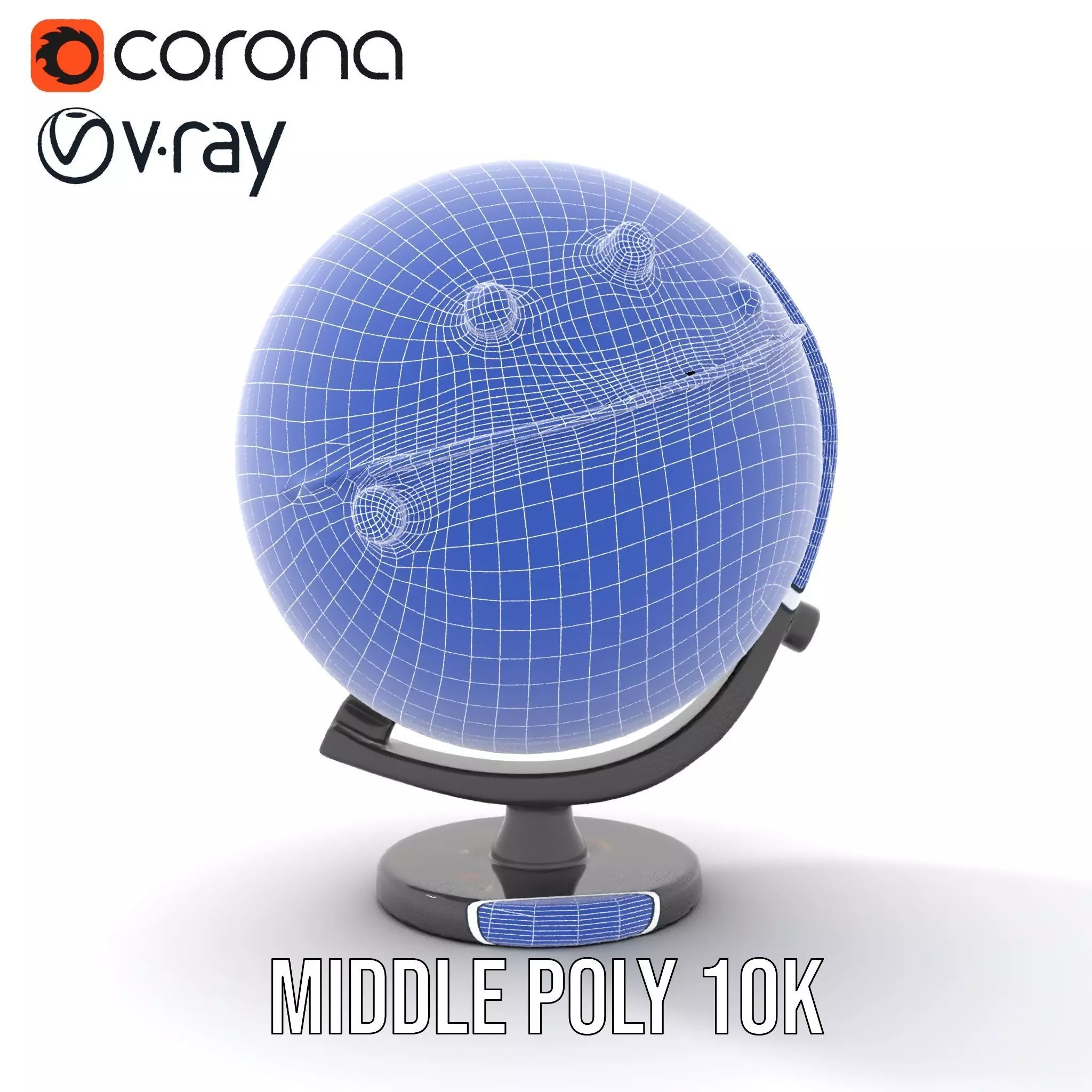 Astronomical Globe Model Pack with Detailed Star Map Low-poly 3D model_21