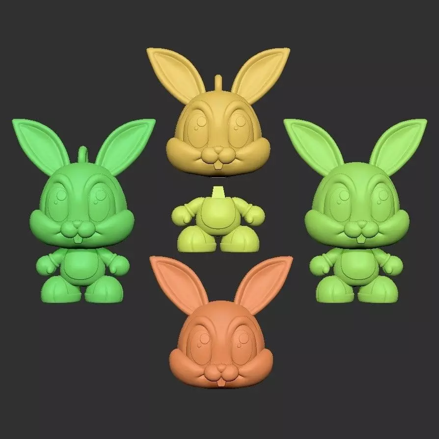 BUGS BUNNY KAWAII 3D print model_9