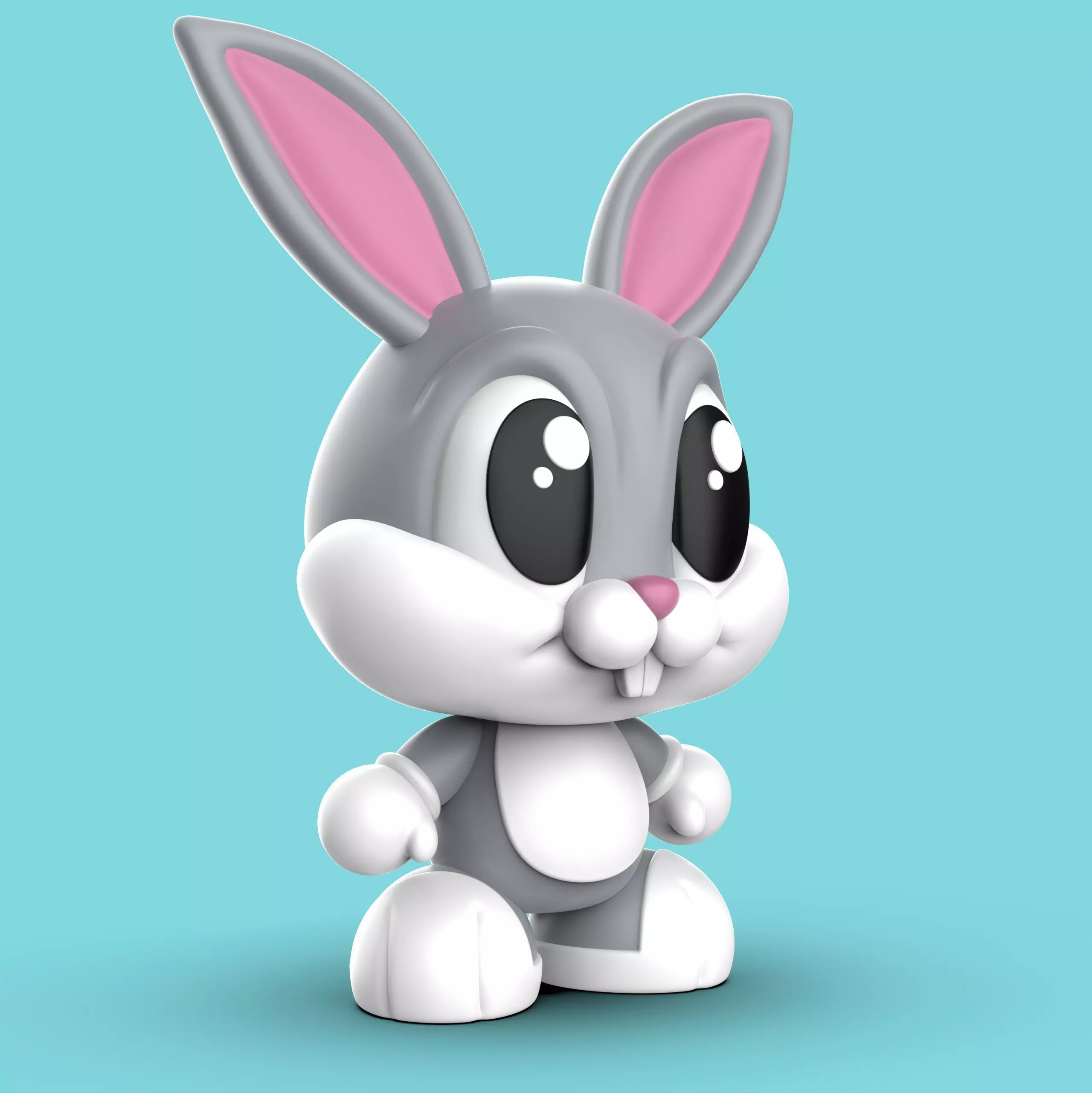 BUGS BUNNY KAWAII 3D print model_4