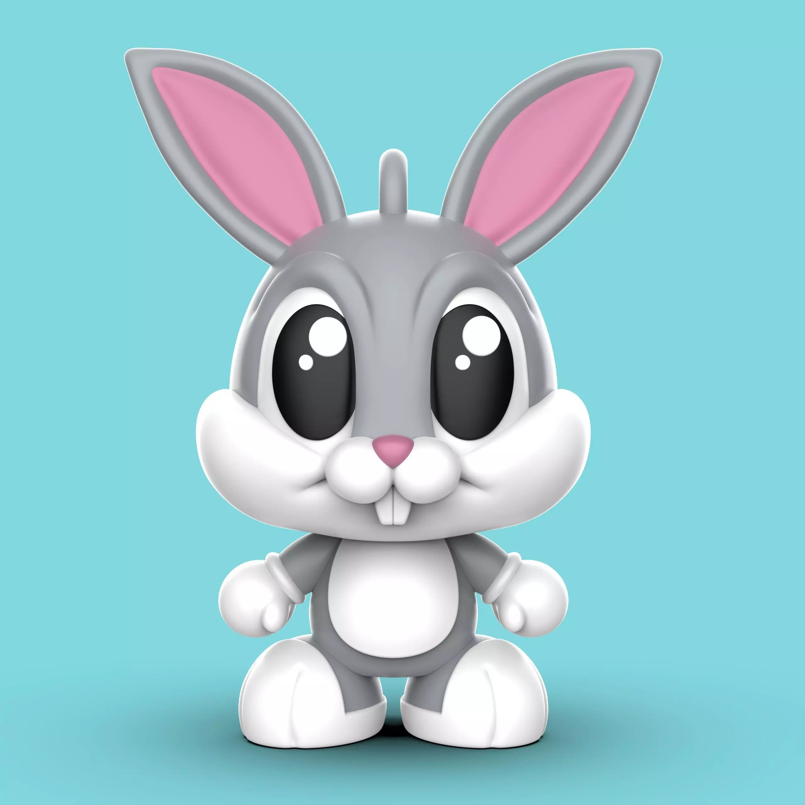 BUGS BUNNY KAWAII 3D print model_3