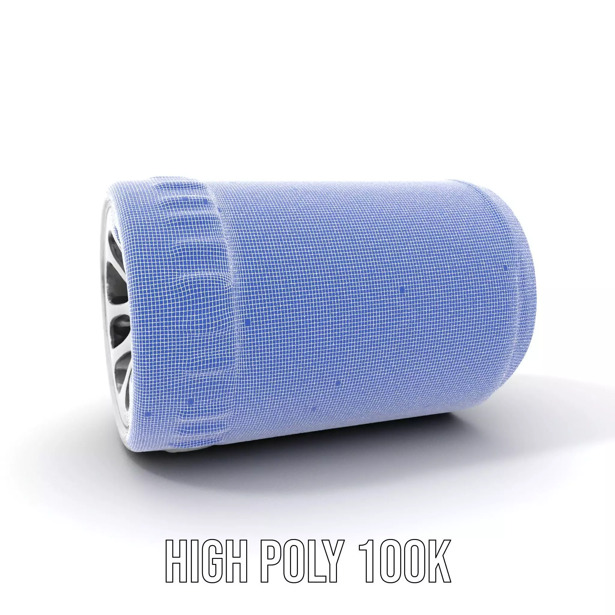 White Cylindrical Air Filter Model Pack Low-poly 3D model_4