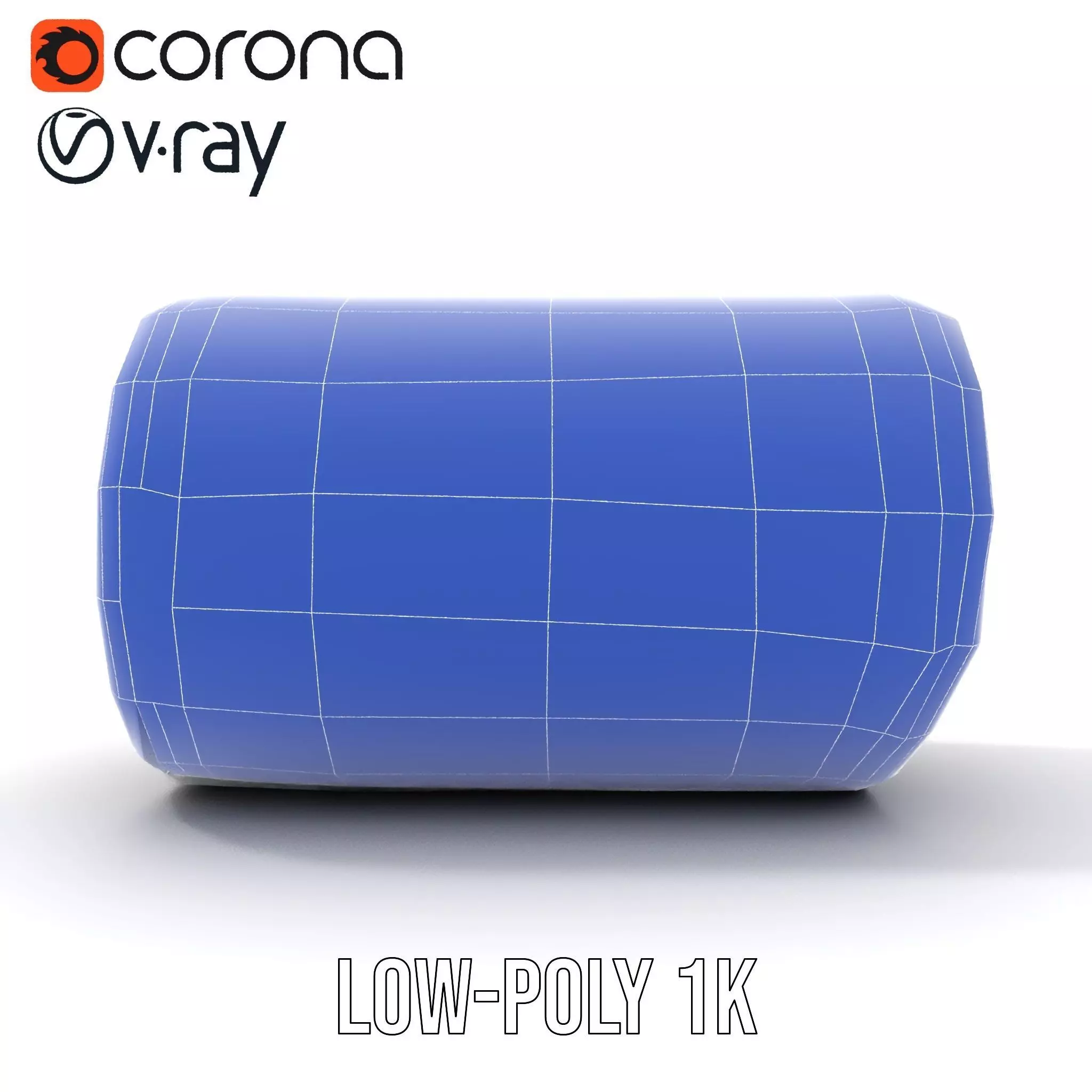 White Cylindrical Air Filter Model Pack Low-poly 3D model_25