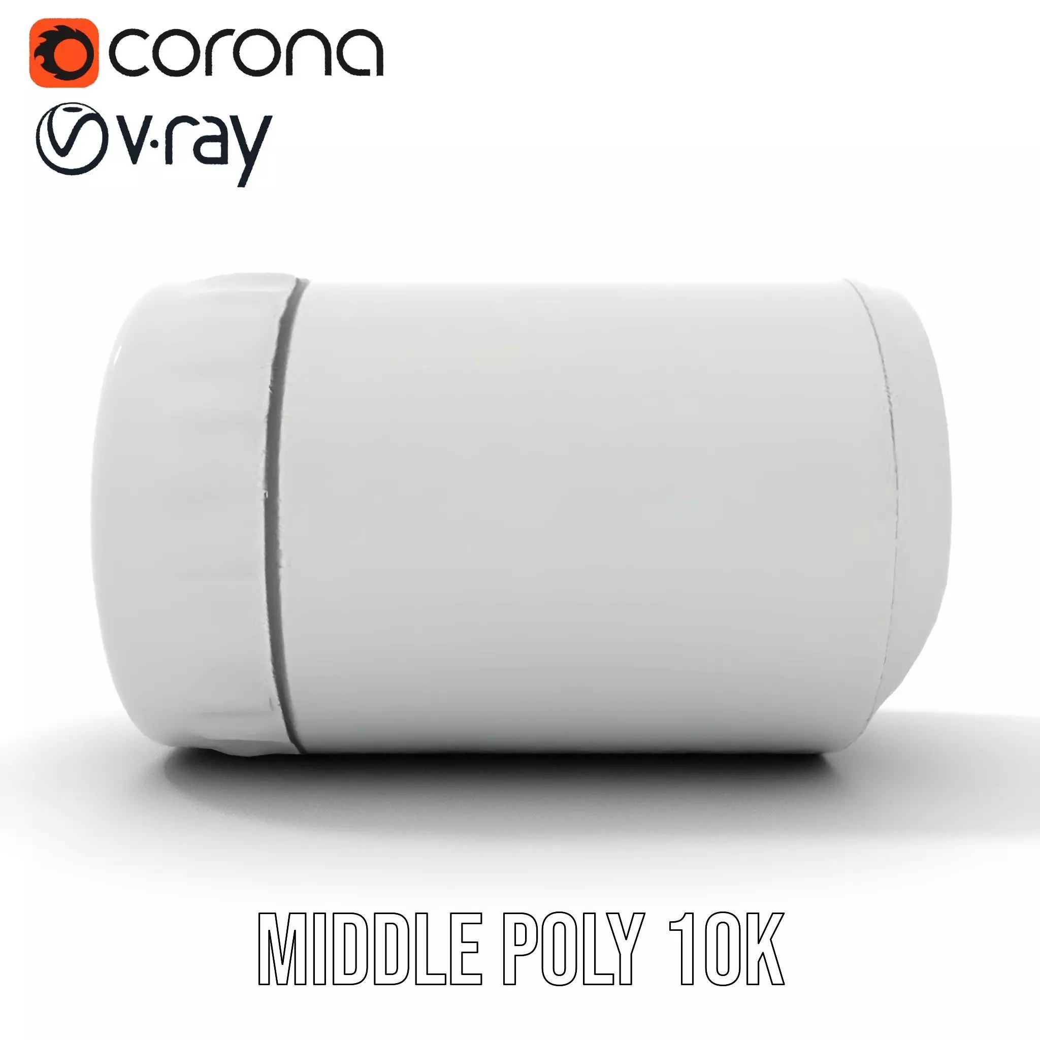 White Cylindrical Air Filter Model Pack Low-poly 3D model_18