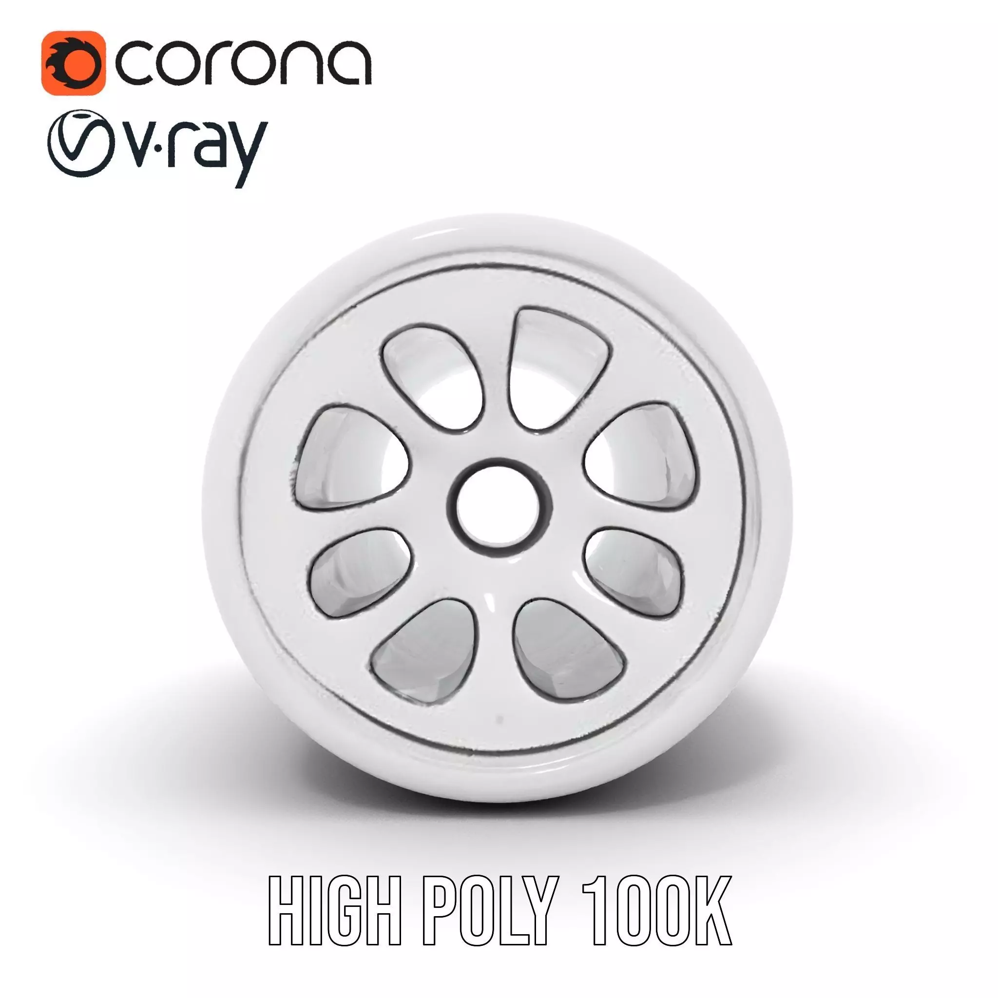 White Cylindrical Air Filter Model Pack Low-poly 3D model_29