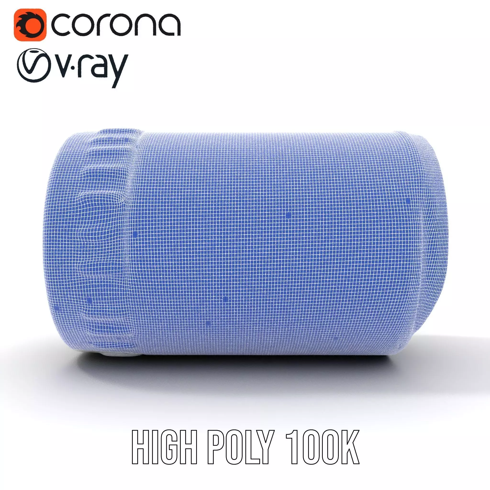 White Cylindrical Air Filter Model Pack Low-poly 3D model_32