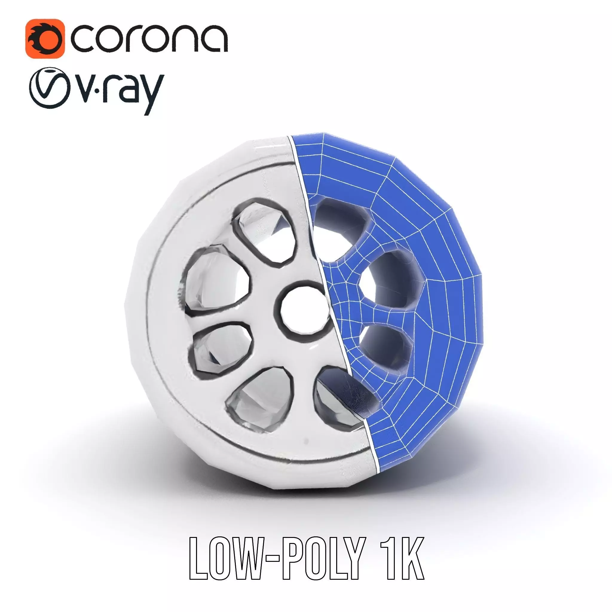 White Cylindrical Air Filter Model Pack Low-poly 3D model_31