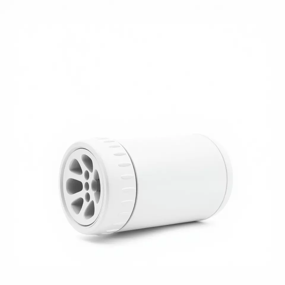 White Cylindrical Air Filter Model Pack Low-poly 3D model_2