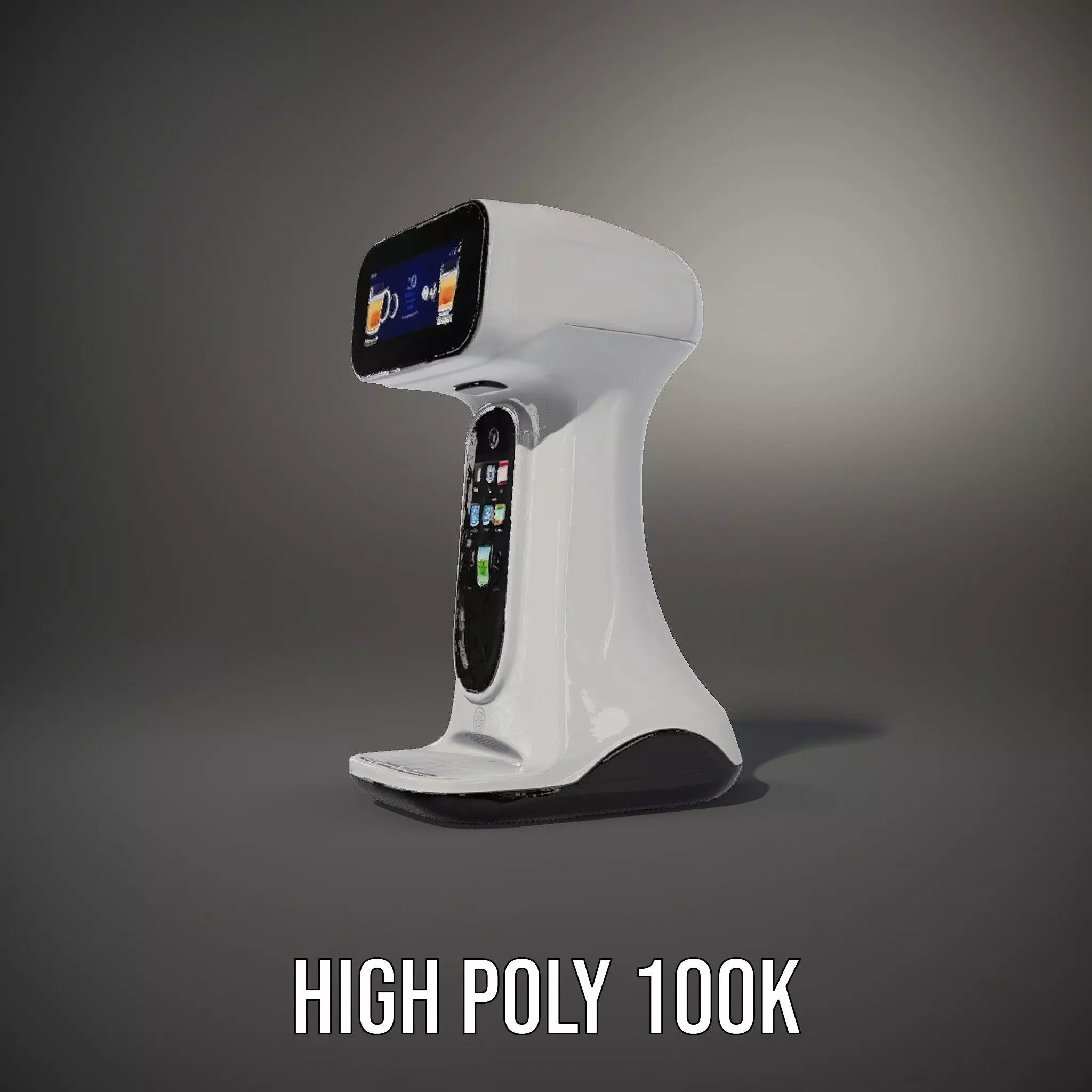 Smart Coffee Dispenser Model Pack with Interactive Interface Low-poly 3D model_8