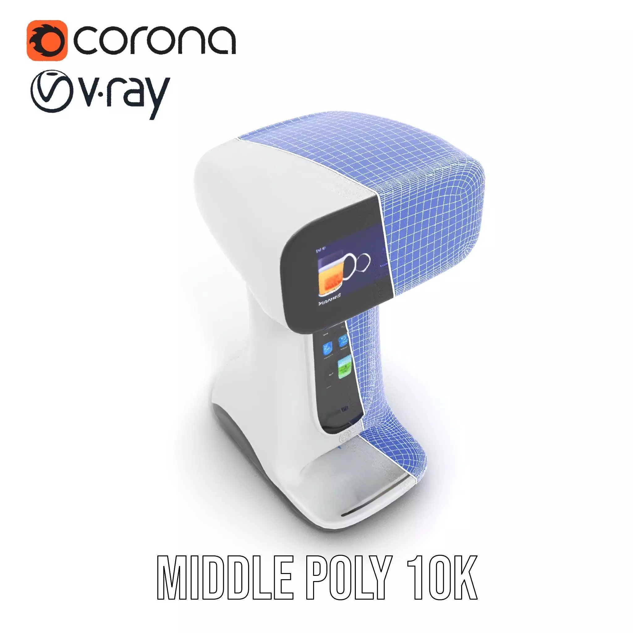 Smart Coffee Dispenser Model Pack with Interactive Interface Low-poly 3D model_21