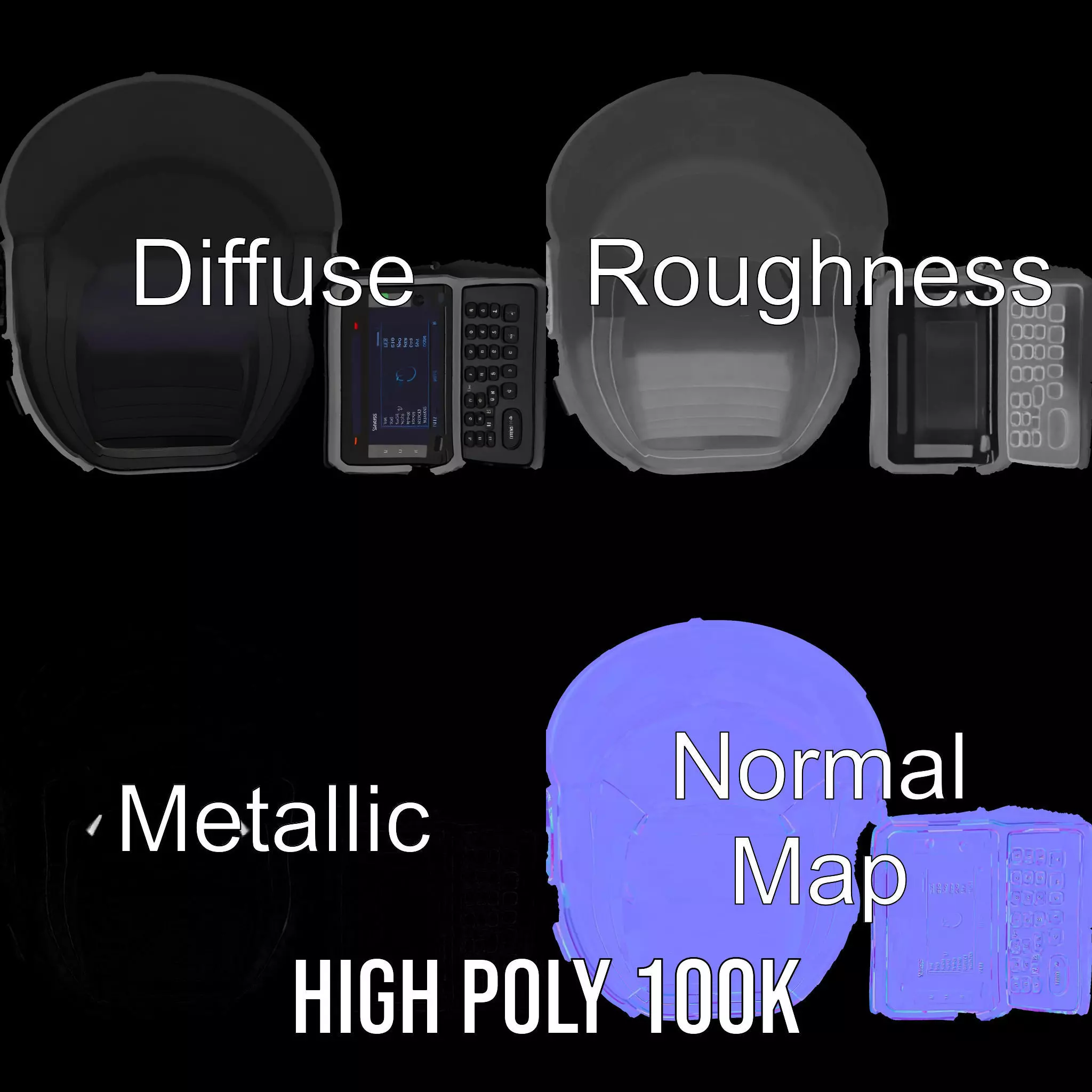 Advanced Keyboard Display Device Model Pack Low-poly 3D model_3