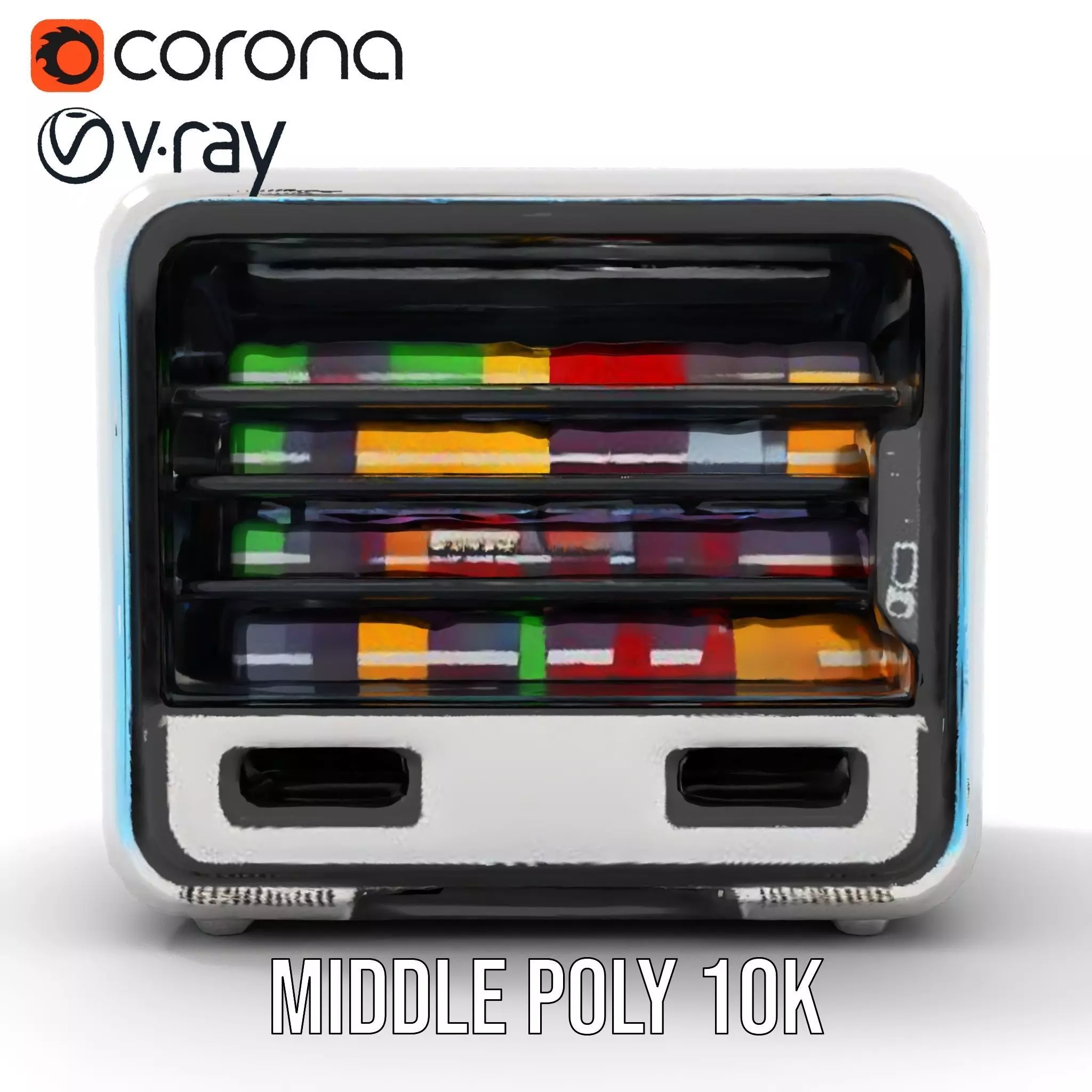 Modern Beverage Vending Machine Model Pack Low-poly 3D model_10