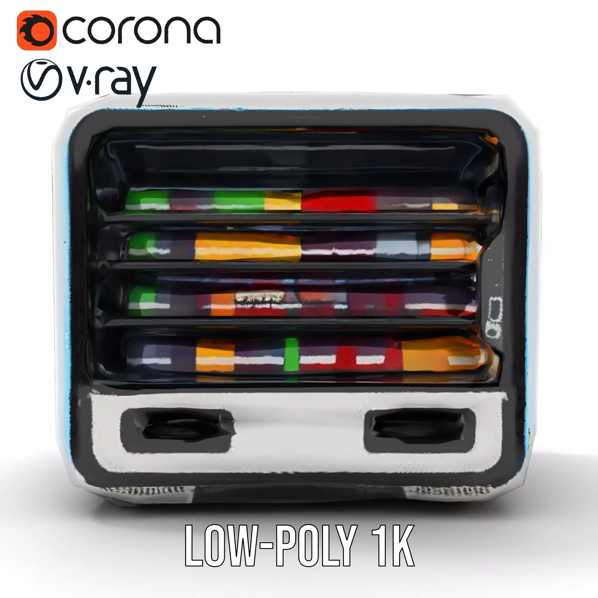 Modern Beverage Vending Machine Model Pack Low-poly 3D model_16