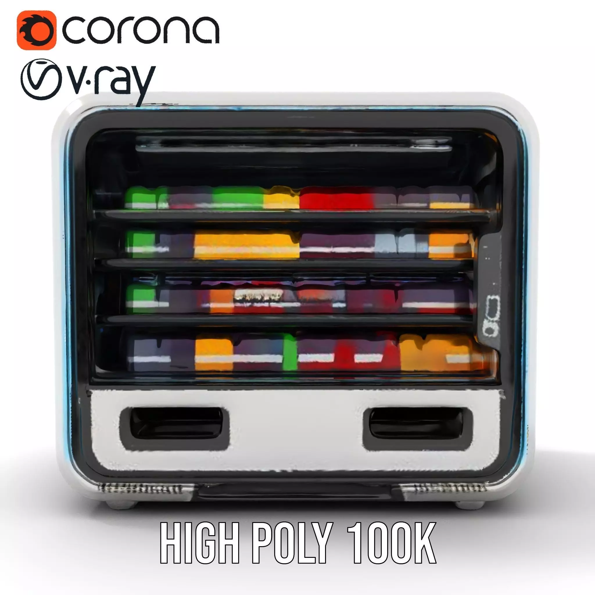 Modern Beverage Vending Machine Model Pack Low-poly 3D model_23