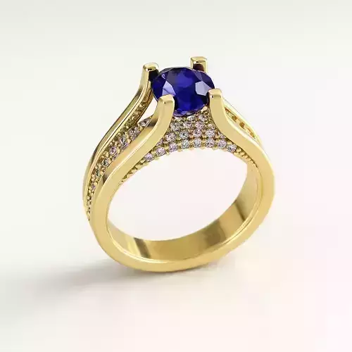 Solitaire engagement rings Model 7759