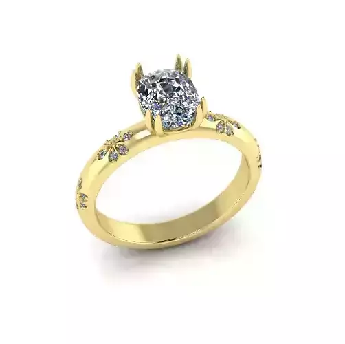 Solitaire engagement rings Model 7758