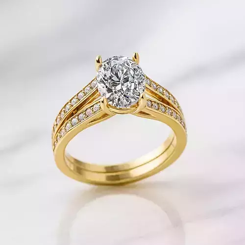 Solitaire engagement rings Model 7756