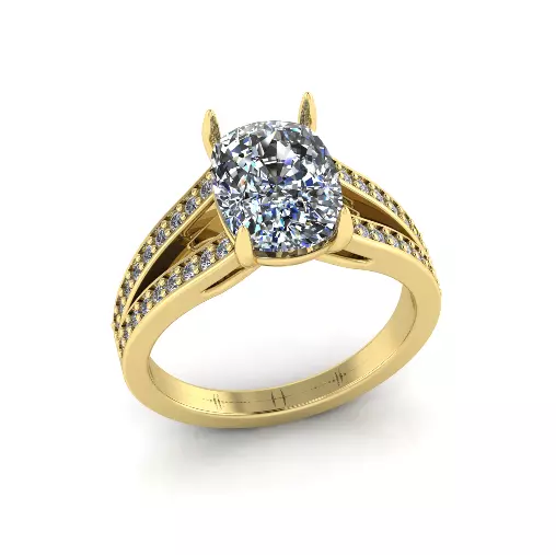 Solitaire engagement rings Model 7756 3D print model_1