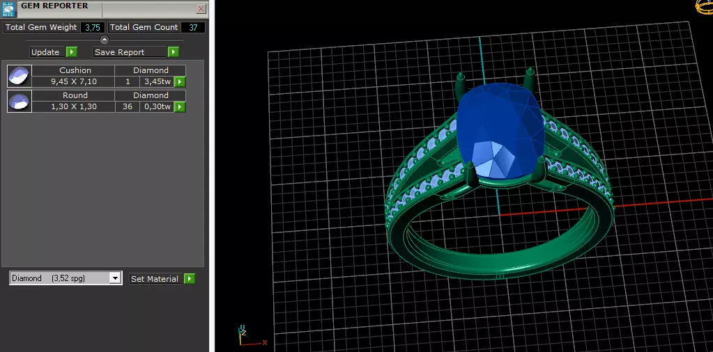 Solitaire engagement rings Model 7756 3D print model_8