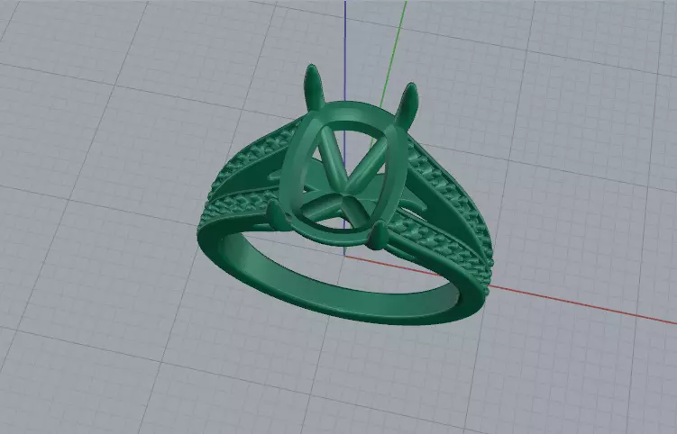 Solitaire engagement rings Model 7756 3D print model_3