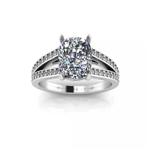 Solitaire engagement rings Model 7756 3D print model_2