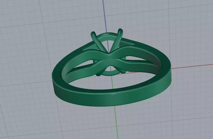 Solitaire engagement rings Model 7756 3D print model_5