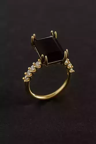 Solitaire engagement rings Model 7755