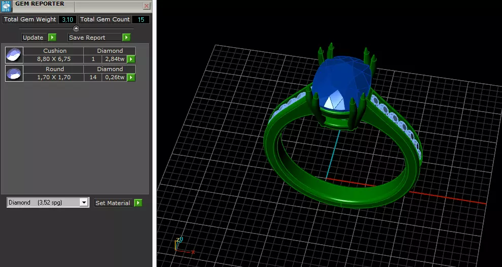 Solitaire engagement rings Model 7754 3D print model_8