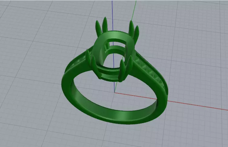 Solitaire engagement rings Model 7754 3D print model_3