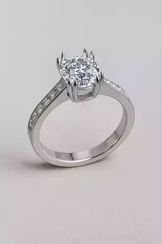 Solitaire engagement rings Model 7754