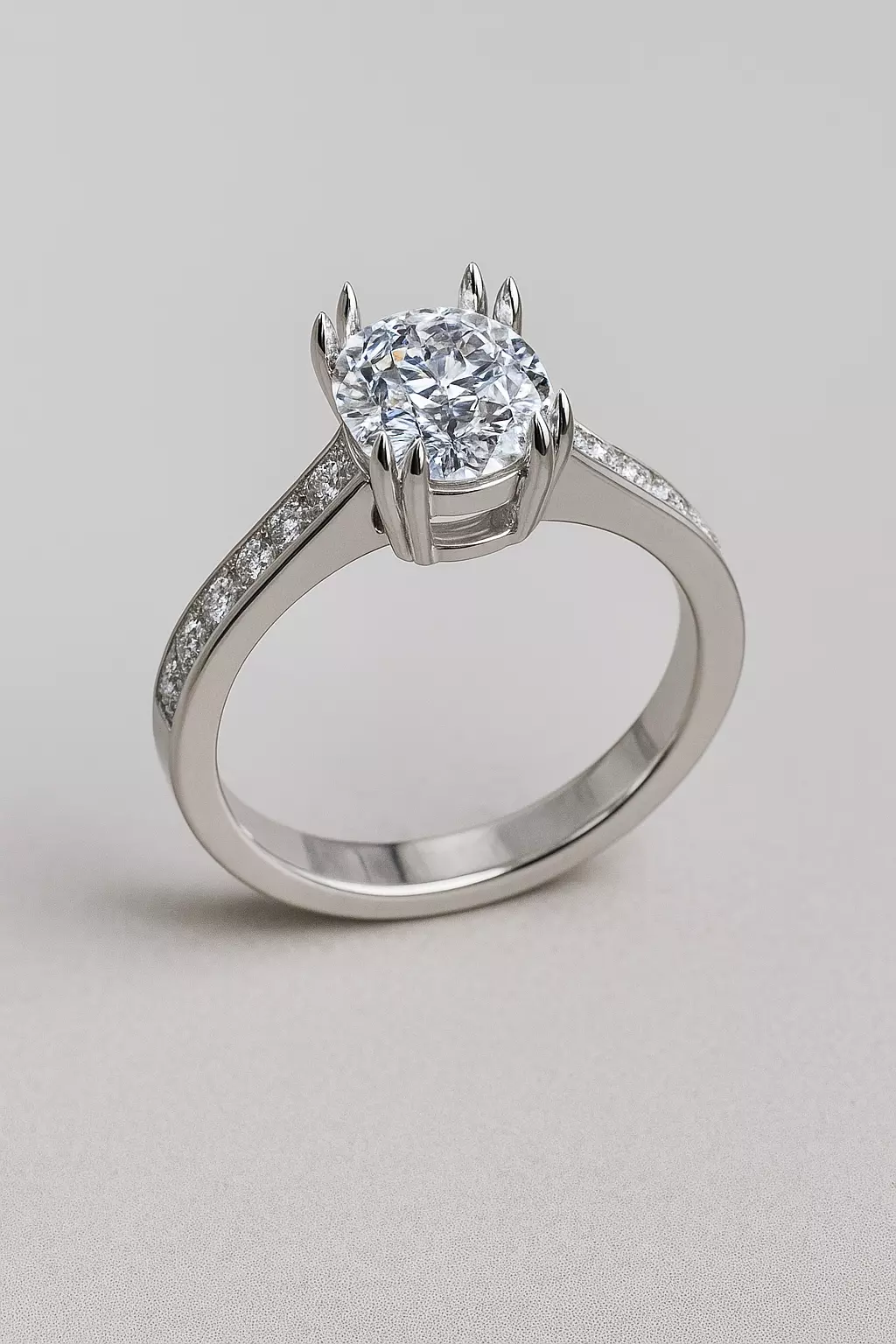 Solitaire engagement rings Model 7754 3D print model_0