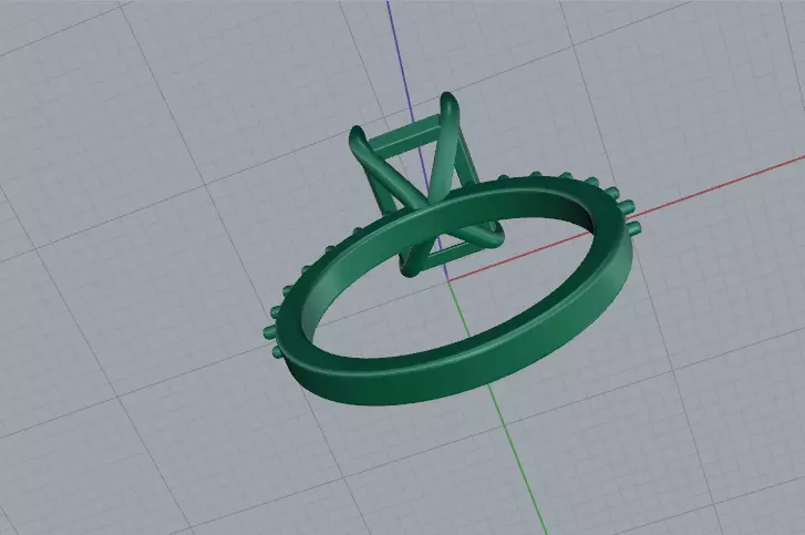 Solitaire engagement rings Model 7752 3D print model_5
