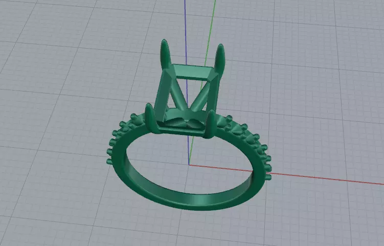 Solitaire engagement rings Model 7752 3D print model_3