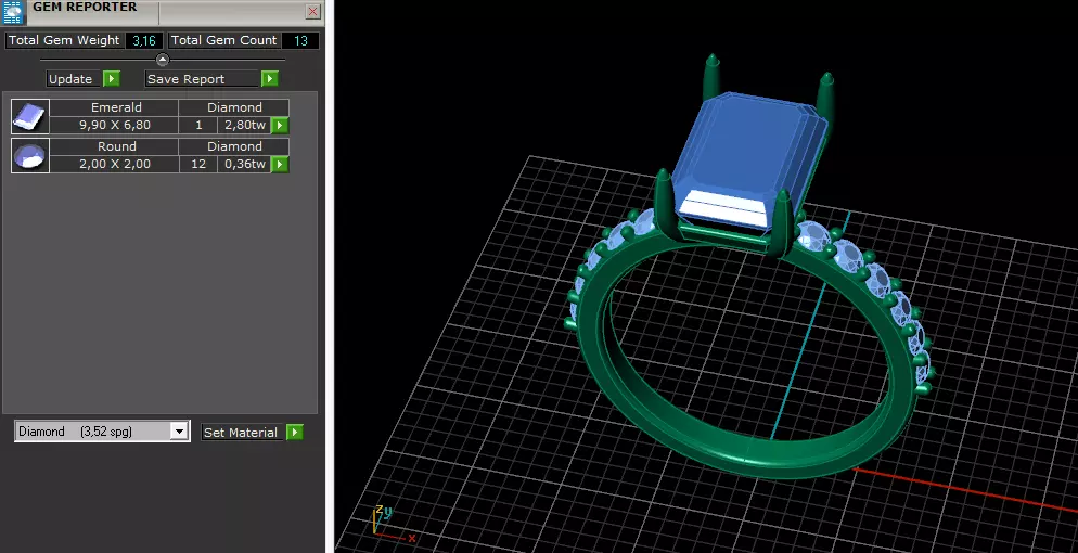 Solitaire engagement rings Model 7752 3D print model_8