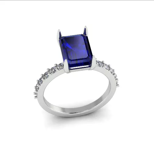 Solitaire engagement rings Model 7752 3D print model_1