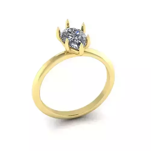 Solitaire pear engagement rings Model 7773