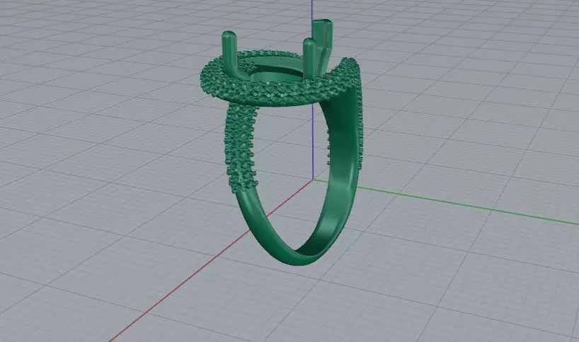 Solitaire pear engagement rings Model 7769 3D print model_3