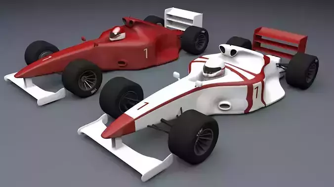 Formula 1 Car Type 3D Models Low-poly 3D model