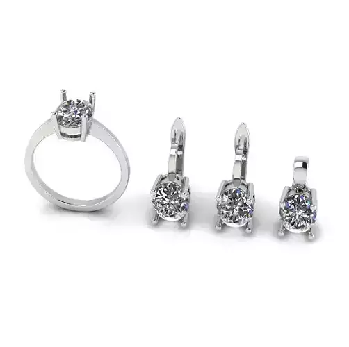 Set ring earrings pendant Model 7808